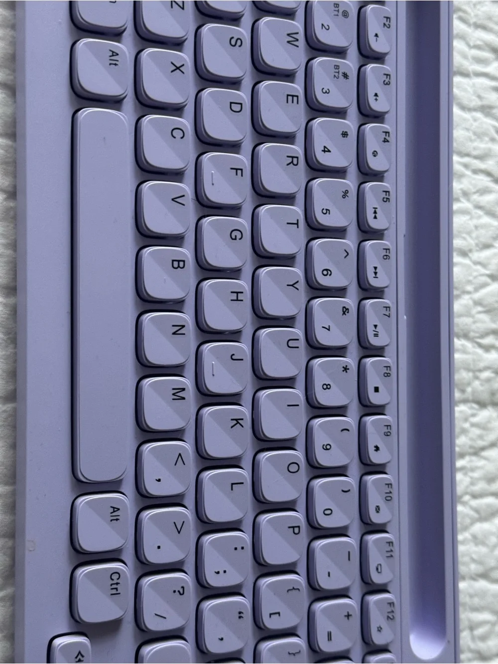 Wireless Lavender Bluetooth Keyboard with Device Stand
